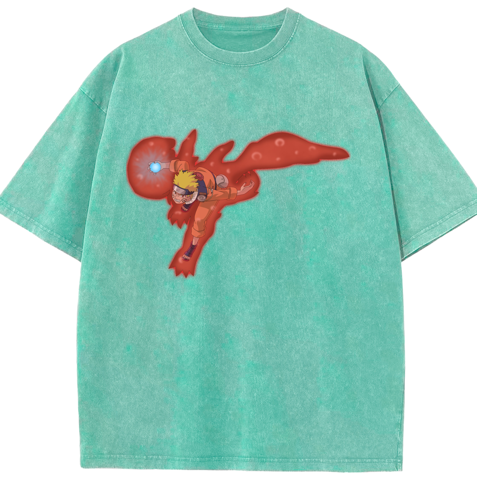 （画像用） NARUTO -ナルト- うずまき ナルト Uzumaki Naruto 綿100% ヴィンテージ風 半袖Tシャツ（フロントプリント）